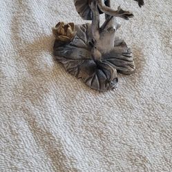 Vintage Metal Frog Couple. Ballerina Frogs. Collectible. Pewter