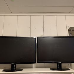 2 Acer Monitors - 18 1/2” x 11”