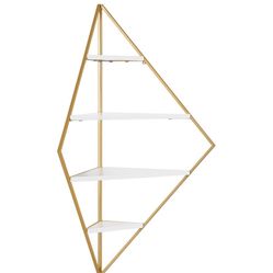 Modern Glam Corner Shelf