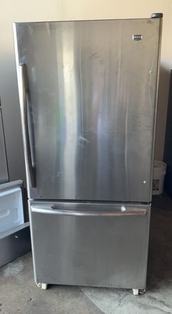 Maytag Bottom Freezer Stainless Steel Refrigerator Fridge
