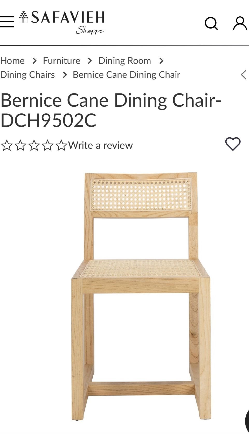 Bernice Cane Dining Chair