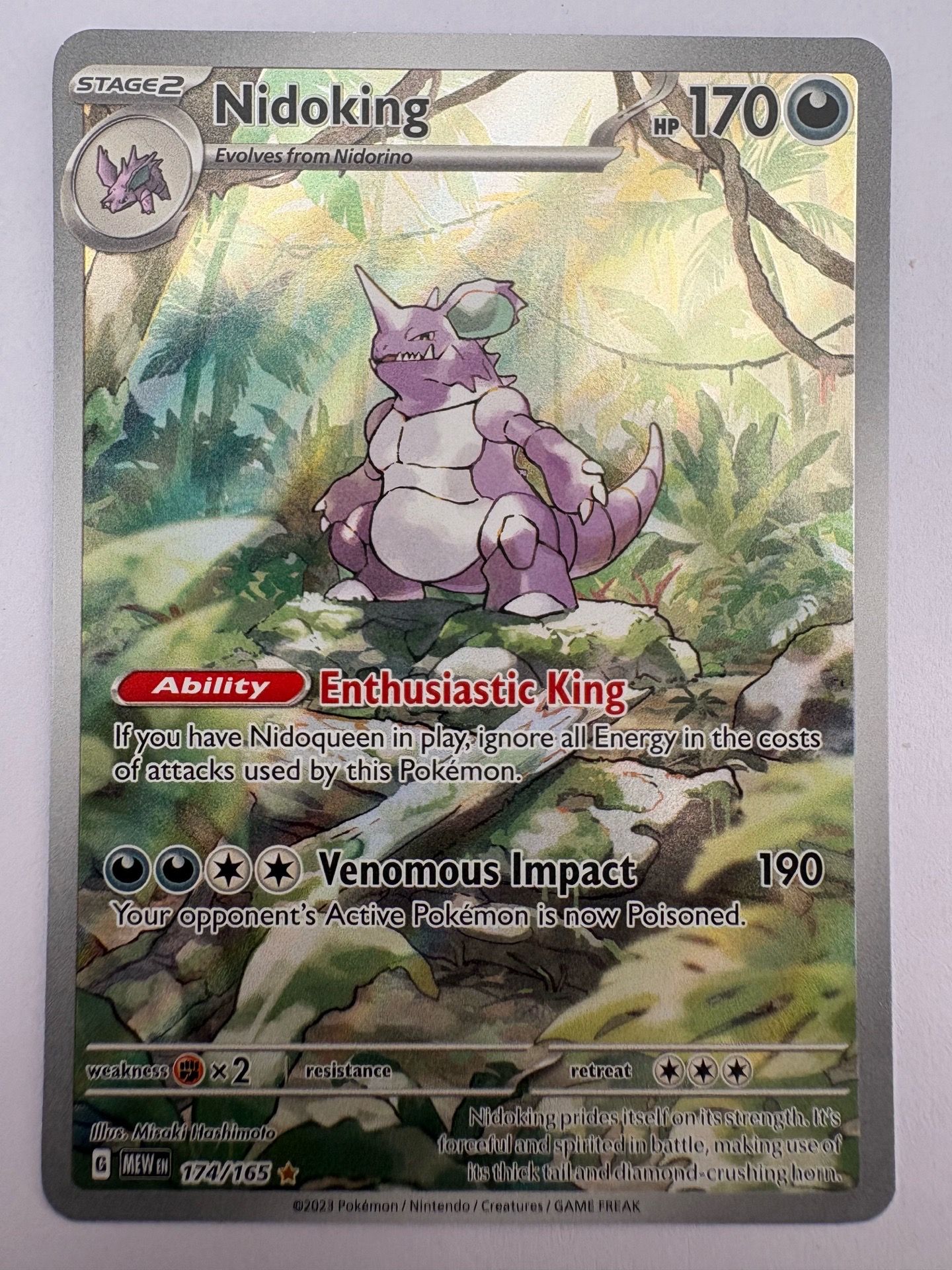 Nidoking 174/165 IR Pokemon 151 Near Mint Holo Card