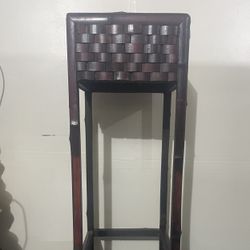 Bamboo mahogany side table  
