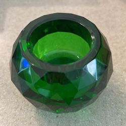 Oleg Cassini Crystal Votive New & Signed 