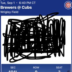 Chicago Cubs Tickets (2)