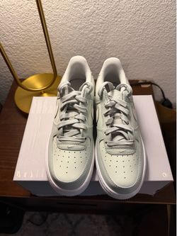 Nike Air Force 1 Low Light Silver Spruce Aura White Sail (GS) - 5.5Y