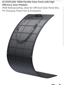 EF ECOFLOW 100W Flexible Solar Panel with High Efficiency Solar Modules