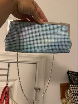 Style & Co. Blue Mesh Clutch Bag