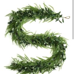 6FT Christmas Garland Norfolk Pine Garland Olive Garland 