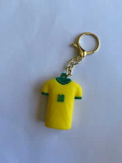 Brand-new silicone soccer jersey keychain