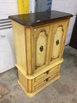 Dresser armoire, vintage with four drawers and shelving