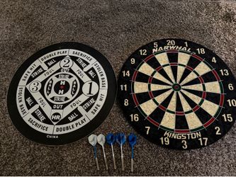 Lot of 2 Dart Boards and 5 Darts