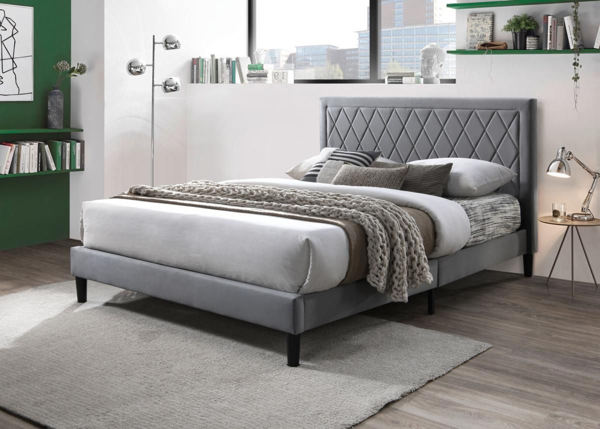 Brand New Queen Size Upholstered Platform Bed With Plush Mattress (Free Delivery)
