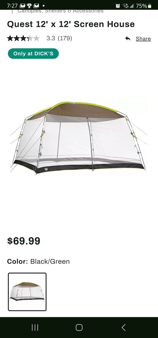 Quest 12' x 12' Screen Tent House