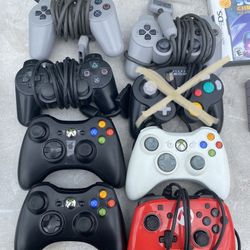 Xbox 360, Nintendo Switch, PS1, & PS2 Controllers 