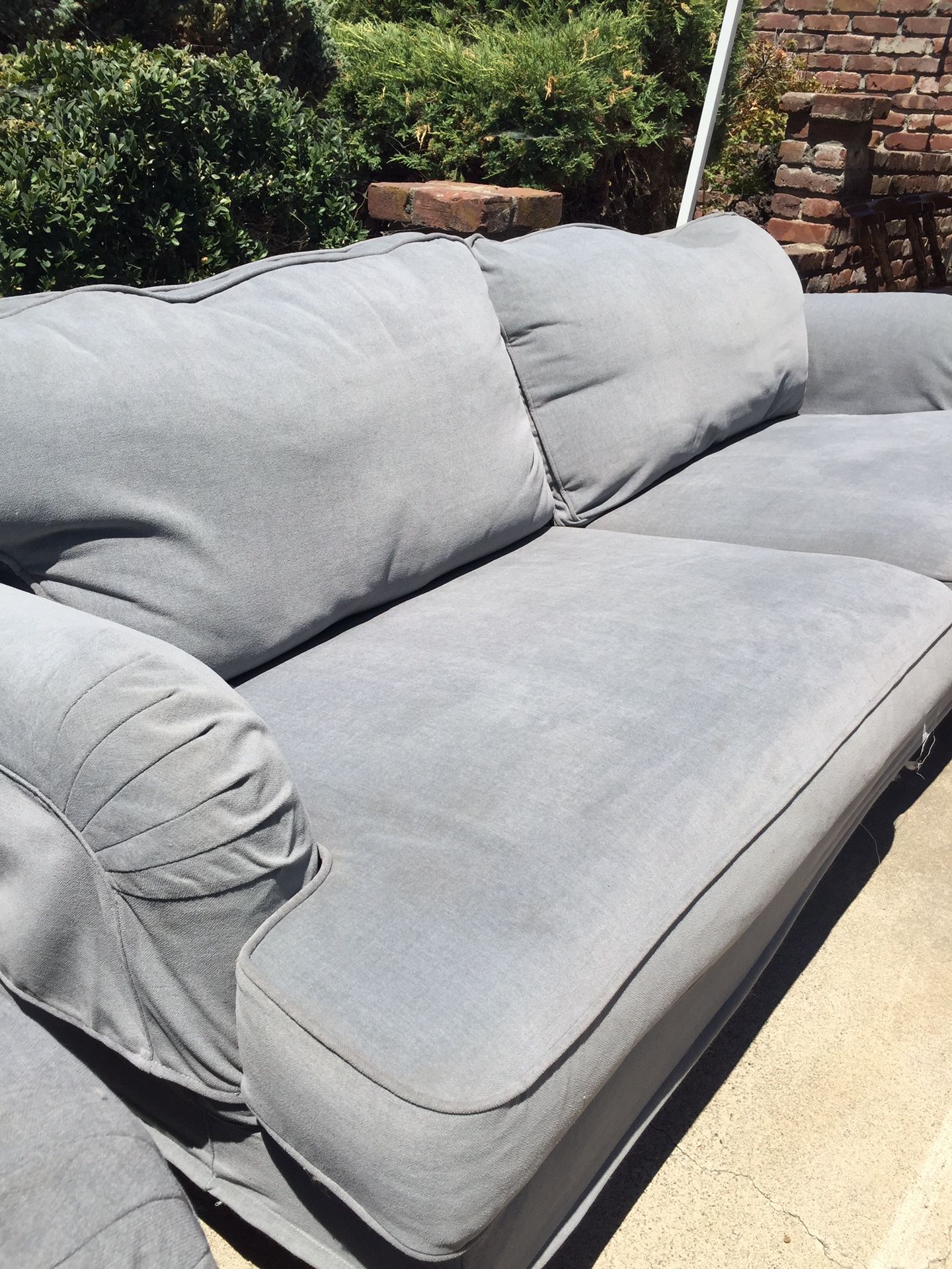 Ikea Stocksund sofa and arm chair