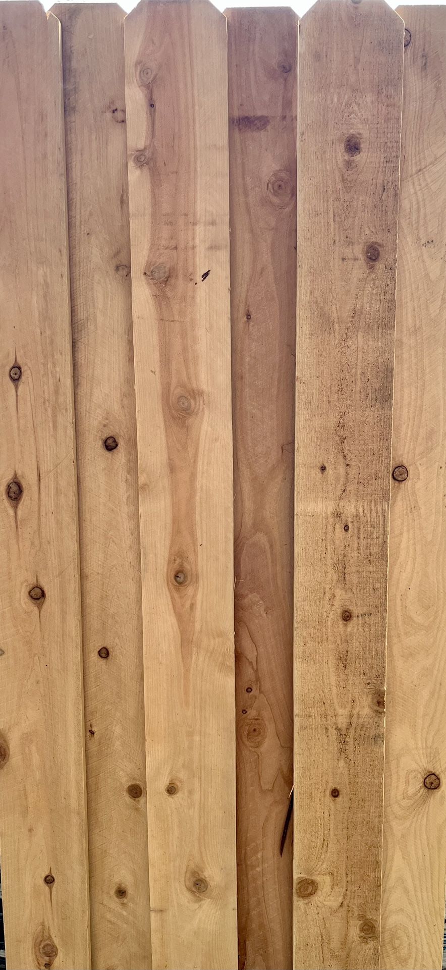 Cedar fence pickets