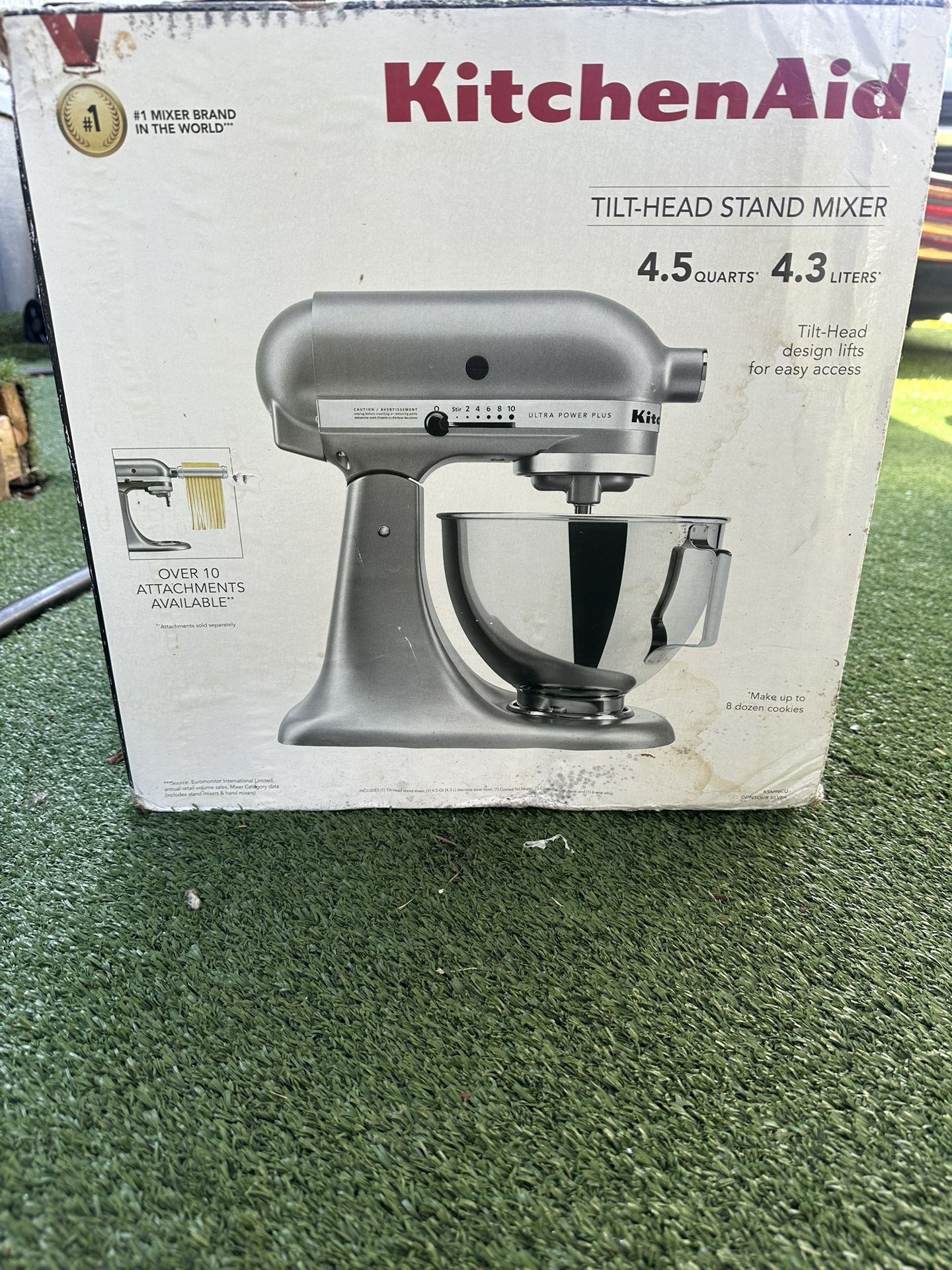 Brand New Untouched Kitchen Aid Silver Mixer