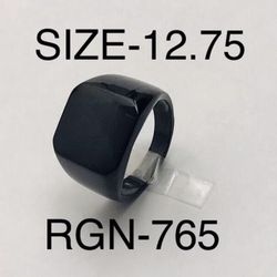 Signet Square Black Tone Ring for Men & Women: Size-12.75/RGN-765