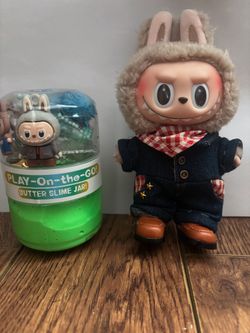 Labubu Butter Slime Jar Green