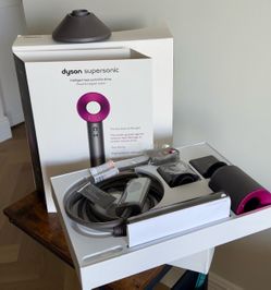 Dyson Supersonic Hair Dryer HD01 Electric Gray/Pink with Attachments