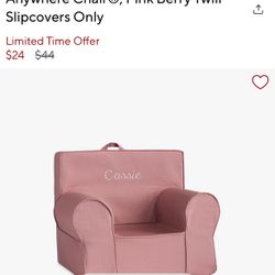 New pottery Kids Barn Slip Cover Chair 