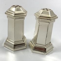 Vintage Silver-Plated Salt & Pepper Shakers
