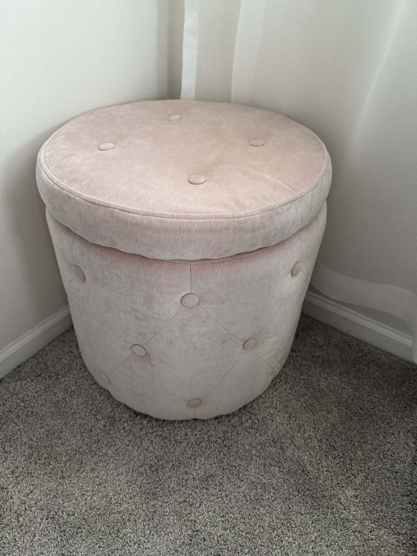 Pink Storage Ottoman
