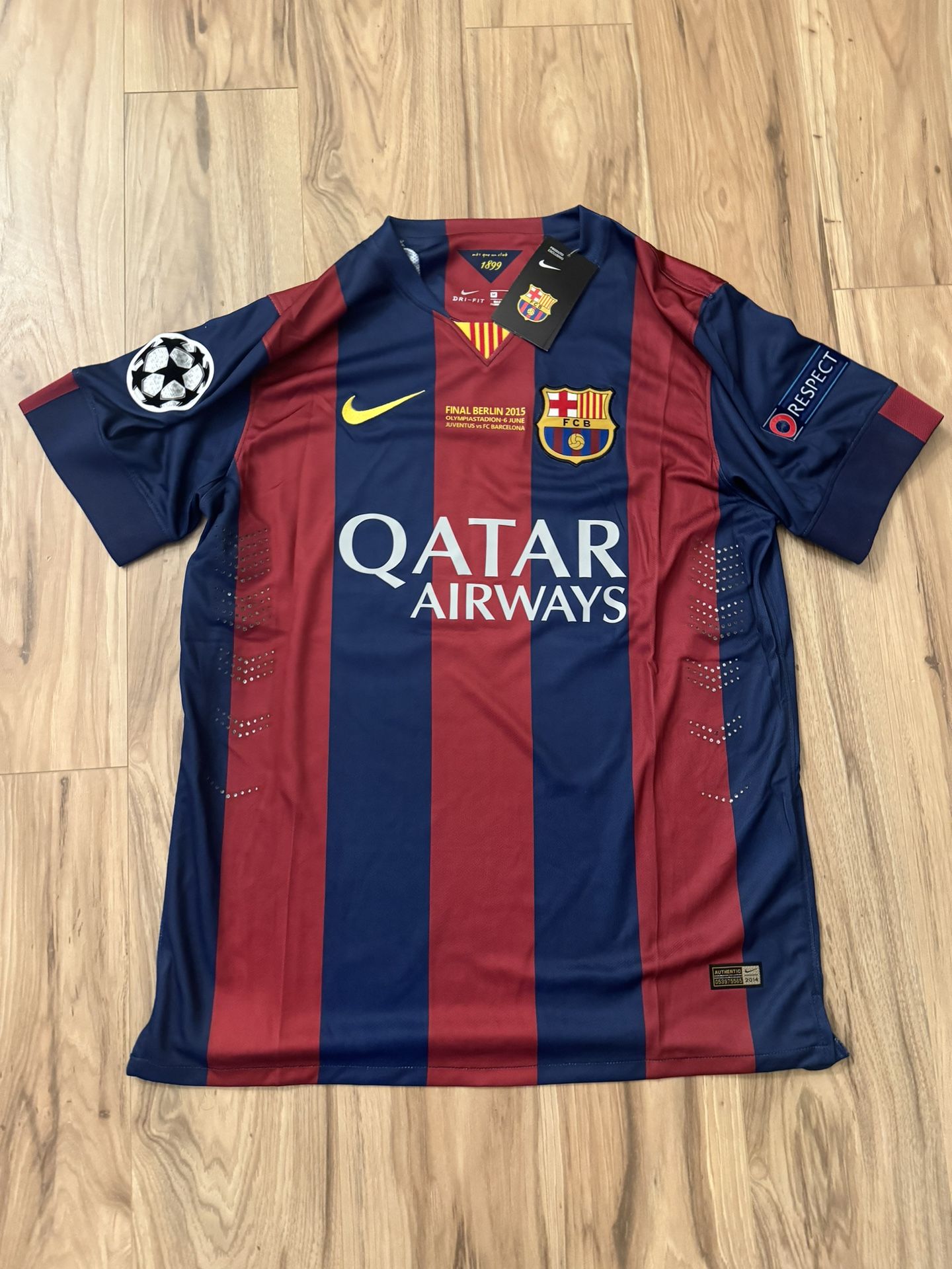Messi 2015 UEFA CL Final Jersey BRAND NEW ALL SZ!