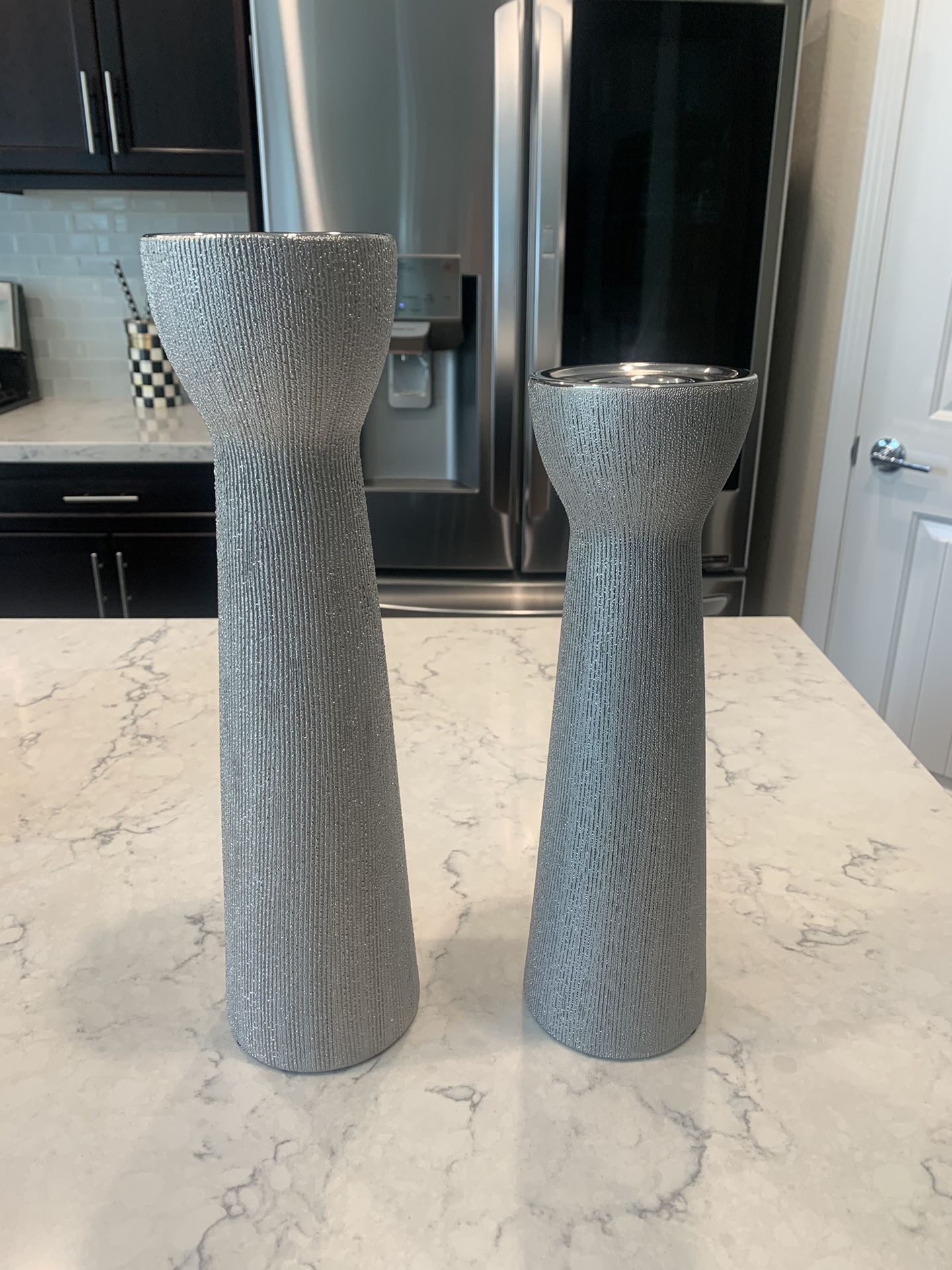 Silver Candle Holders . Like New!