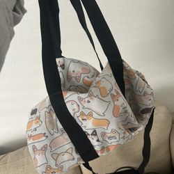 Corgi tote bag 