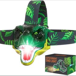 Dinosaur Headlamps for Kids with Roaring Sound