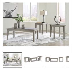 New 3 Set Coffee Table And End Tables
