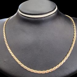 Gold Flat Weave Chain 14k