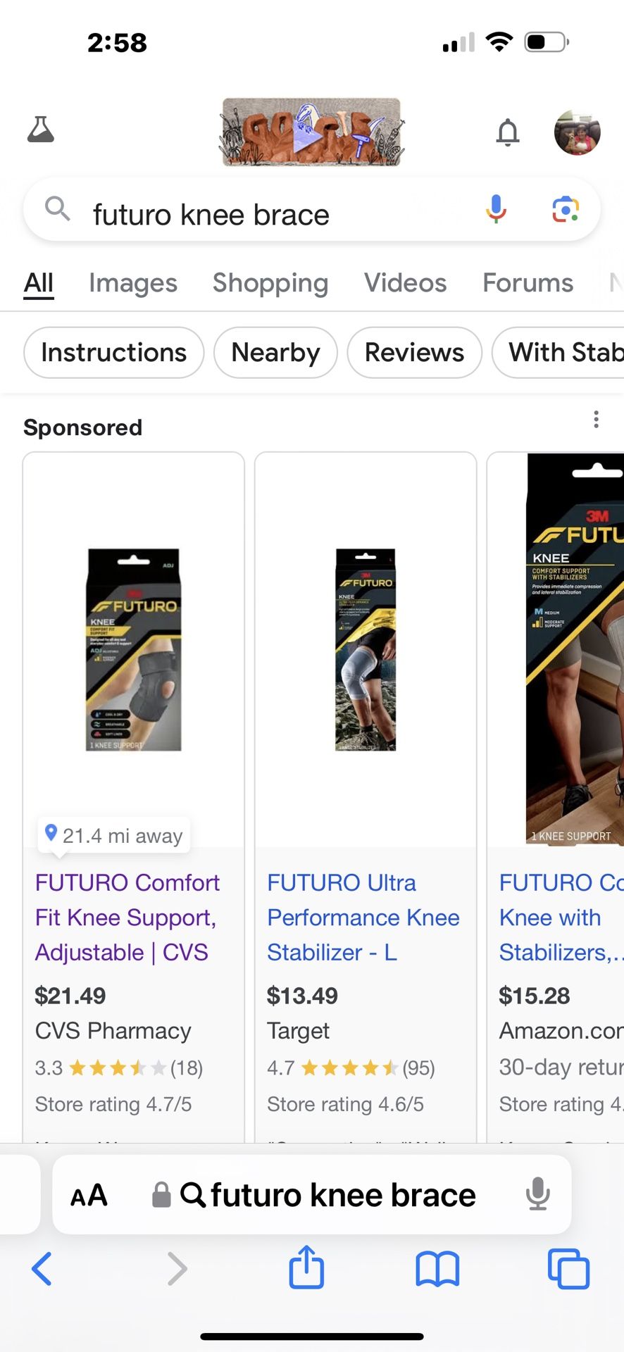Futuro Knee Brace