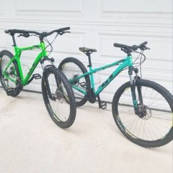 2 X GT Mountain Bikes Size Medium And Large Wheels 27.5 Speeds 24 