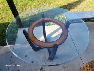 Glass dining table