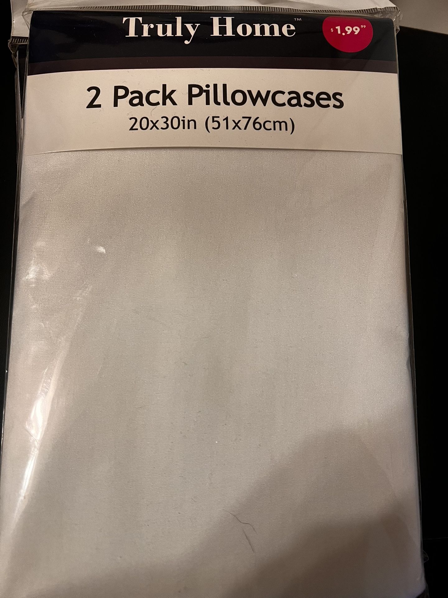 New 2 Pack Polyester Pillow Cases