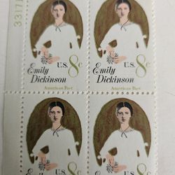 4 Mint 8 Cent EMILY DICKINSON stamps