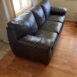 Brown Leather Couch