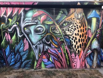 CUSTOM GRAFFITI ART / street art - wood panel