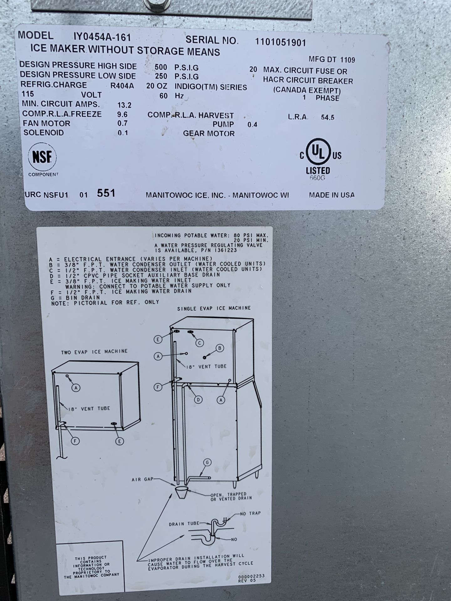 Manitowoc ice machine for Sale in Anaheim, CA OfferUp