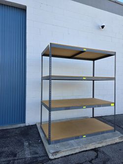Industrial Racks 72 in W x 48 in D Used Heavy Duty 4 Tier Storage Shelving Delivery Available