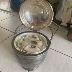 Silver Ice, Bucket, sterling silver mirror