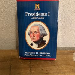 History Channel Presidents 1 Card Game Featuring Washington to Pierce - COMPLETE