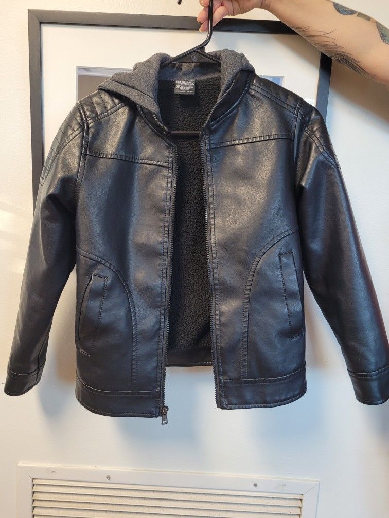 Boy's Faux Leather Jacket