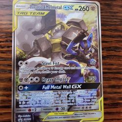 Lucario & Melmetal GX SM192 Black Star Promo Alt Art Holo Rare Pokemon Card NM-M