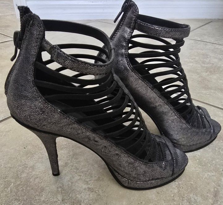 Nine West Dark Silver High Heels