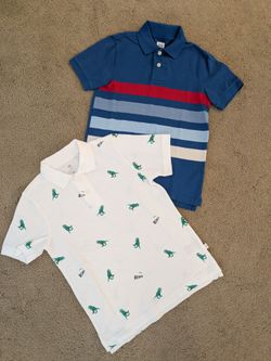 2 Gap Kids Boys Size M (8-9) 100% Cotton Polo Shirts~New