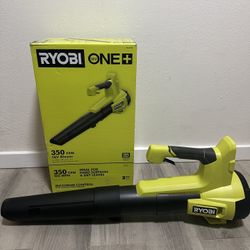 RYOBI ONE+ 18V 100 MPH 350 CFM Cordless Battery Variable-Speed Jet Fan Leaf Blower (Tool Only)